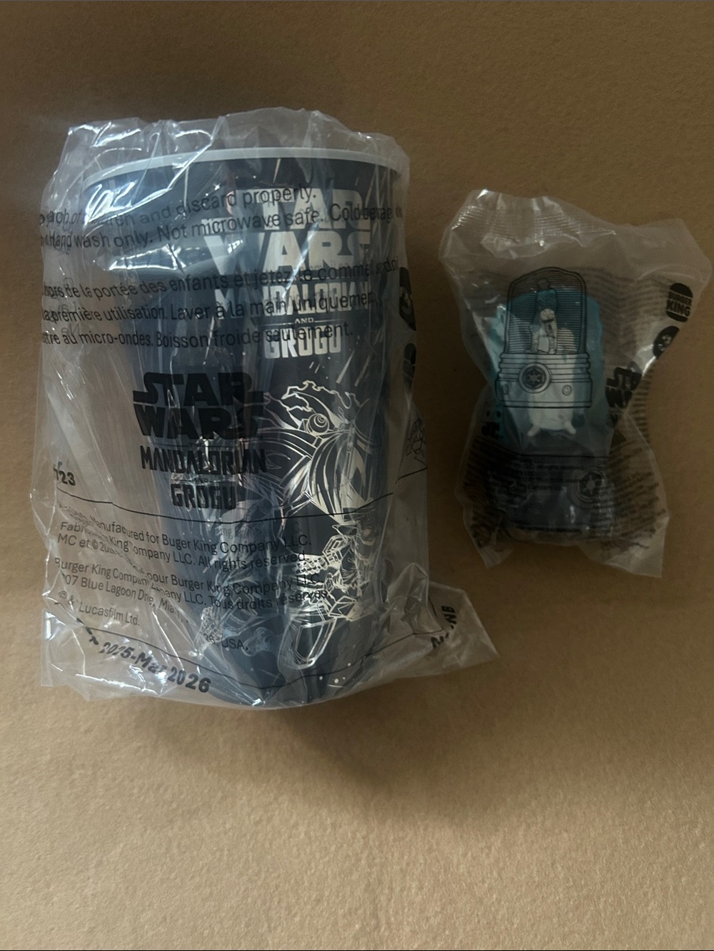 Star Wars Black Silver Mandalorian & Grogu Graphic Tumbler + Storm Trooper